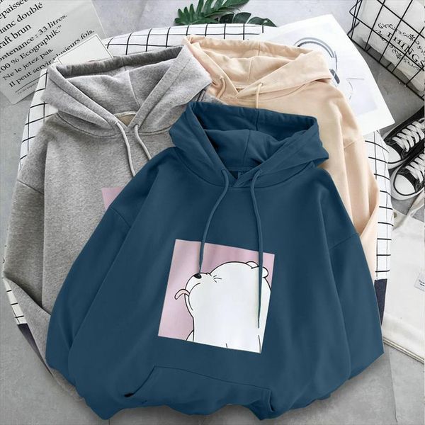 

2020 new winter warm plus velvet womens student college cartoon hoodies sweatshirts drop shipping good quality, Black