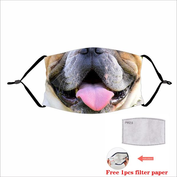 

2020 masks 3d-print funny face mask protective ear-hanging covering animal print washable reusable mouth mask design masks