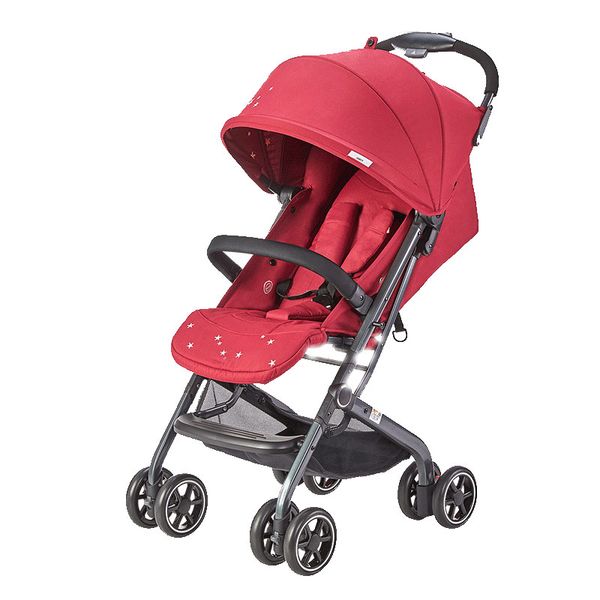 

baby stroller four rounds can sit and lie foldable comfortable backrest adjustable aluminum alloy triangle frame