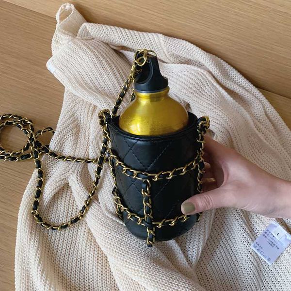 

unique female small bag 2020 popular new fashion messenger bag chain shoulder simple personality water bottle designer bags