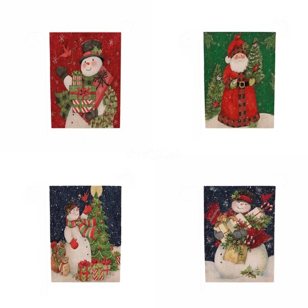 

burlap flag ruffles garden colorful flags portable blank banner signs guide flags christmas festive decoration#358