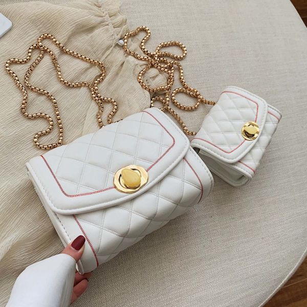 

female lattice pu leather crossbody bags for women 2020 chain shoulder messenger bag ladies hand sling luxury handbags designer