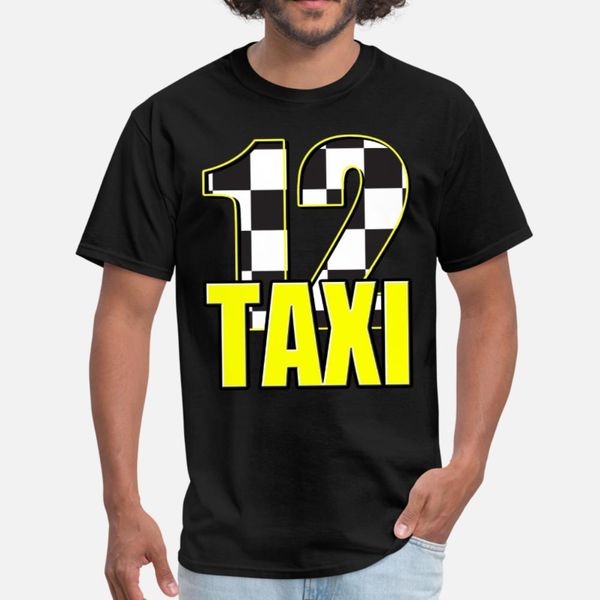

taxi 12 number t shirt men print short sleeve crew neck slim anti-wrinkle new style spring standard shirt