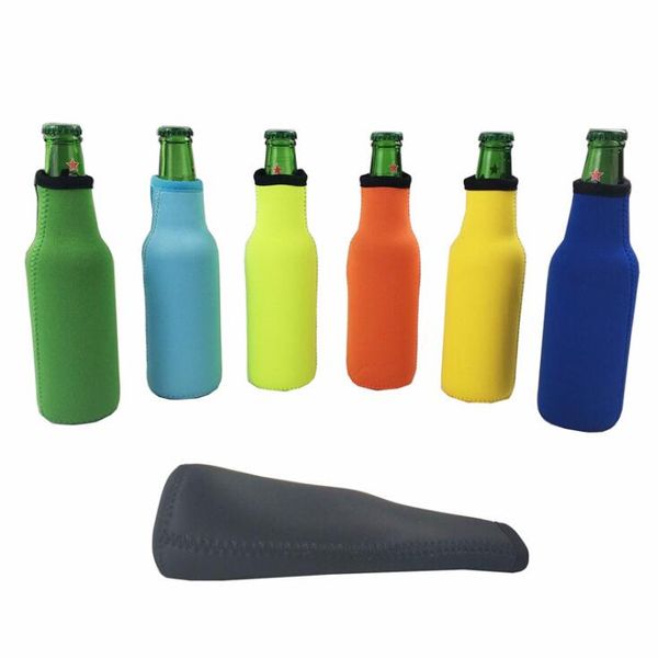 

beer bottle sleeve neoprene insulation bags holder soft drinks covers with stitched fabric edges insulated bags cover bareware tool dha789