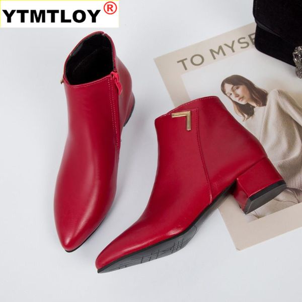 

boots european style woman british autumn winter pointed toe high-heeled ankle shoes, Black