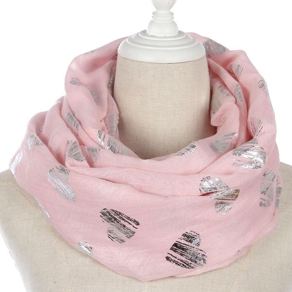 

heart gifts fashion shiny ring sliver pink white scarves valentines glitter pattern day grey womens foil foxmother love ibzwg ce2007, Blue;gray