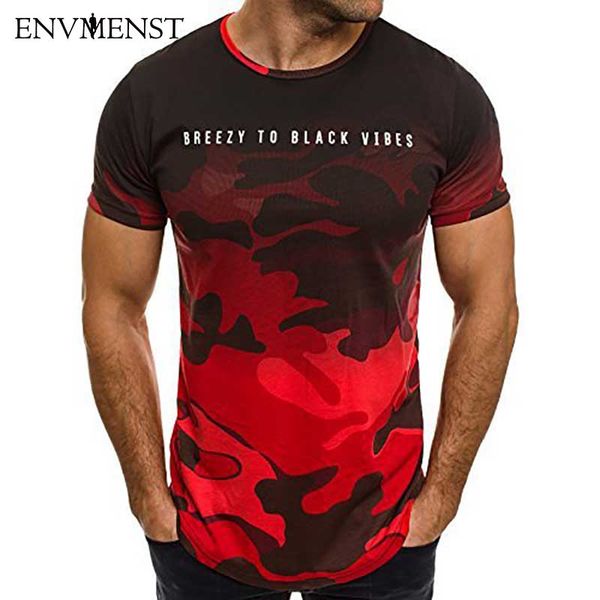 

summer mens fashion t shirts camouflage army green brand clothing for man's wear short sleeve slim t-shirts tee