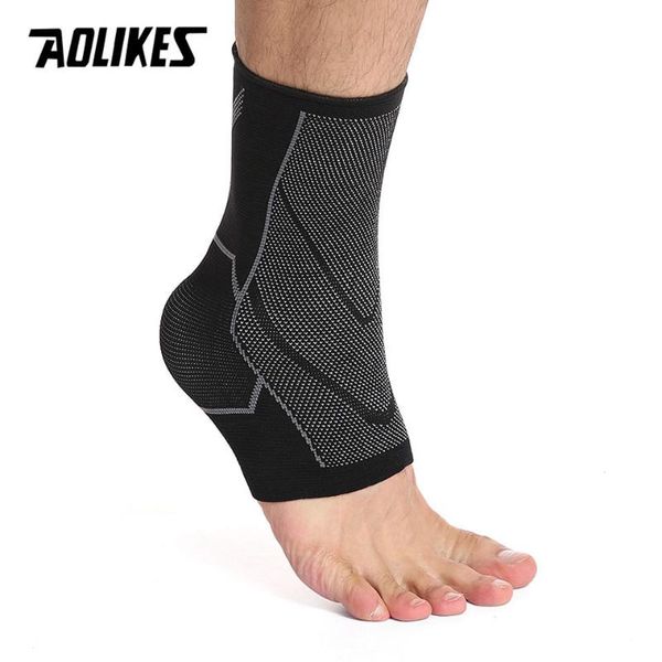 

ankle support aolikes 1pcs sport protector compression brace cotton comfort anti sprain basketball football foot safety, Blue;black