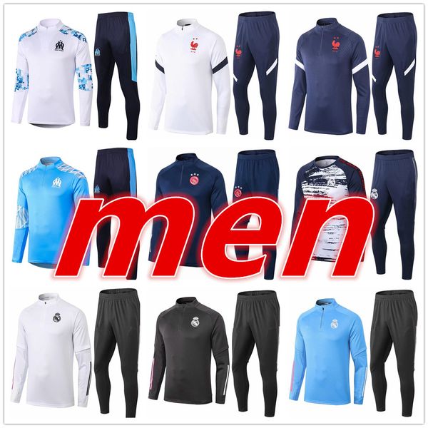 

real madrid jerseys real madrid tracksuit real madrid jacket 20 21 men soccer tracksuit football training suit jogging, Black
