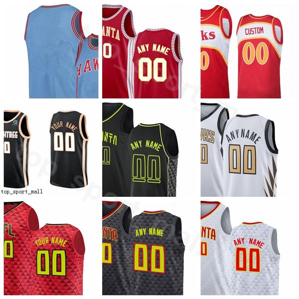 

screen print basketball clint capela jerseys trae young deandre hunter john collins cam reddish deandre bembry city finished earned edition, Black;red