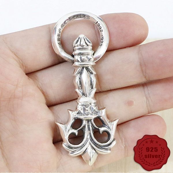 

brand s925 sterling silver pendant personality fashion simple anchor cross flower letter shape punk street dance jewelry shape gift for love