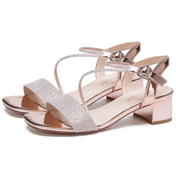 

luxury shoes women designers 2020 summer 4cm high heels silver champagne sandals 21803ayy4620, Black