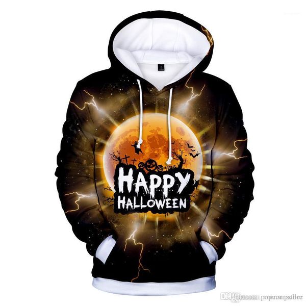 

sweatshirs happy halloween 19ss pumpkin halloween hoodies men women autumn spring holiday, Black