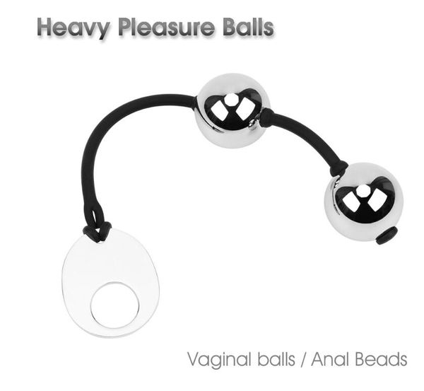 Eróticos Ponderadas Bolas vaginais chineses Geisha Kegel Exerciser metal Ben Wa Balls Anal Beads adultos do sexo Brinquedos para Mulher