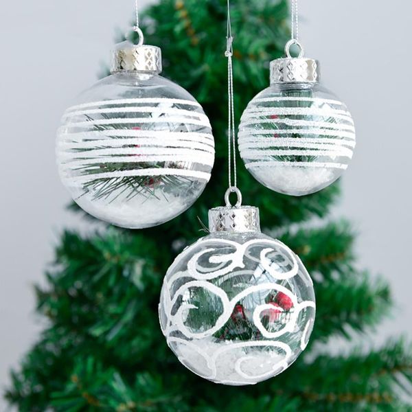 

8cm christmas tree decor ball 3cm bauble hanging xmas party ornament decorations for hhome christmas tree decoration 2020