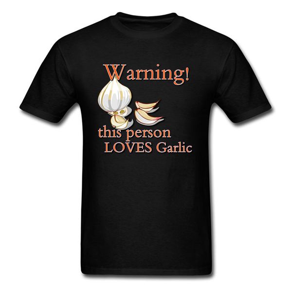 

plus size t shirt for men love garlic warning person t-shirt cookie tshirt for men white gray spring summer guys tees