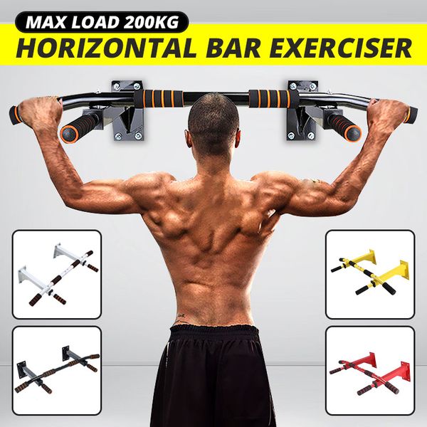 

200kg door horizontal bars steel home gym workout chin push up pull up training bar sport fitness sit-ups equipments heavy duty