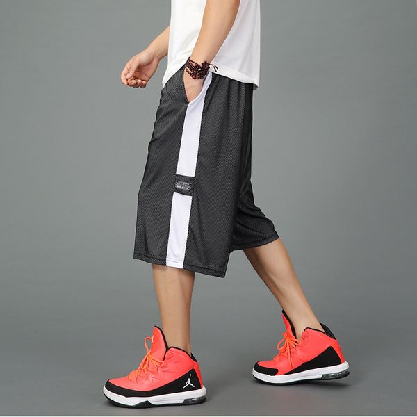 

new arrival fashion large mens running shorts loose hip hop men casual elastic waist print plus size xl 2xl 3xl 4xl, White;black