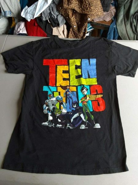 

tean титаны мужские футболки черный средние 100 хлопок dc, White;black