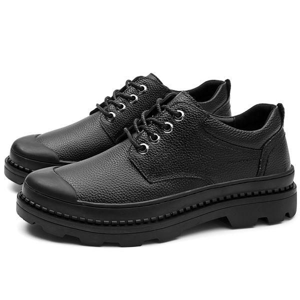 

fashion oxford men shoes business formal male boots moccasins flat shoes men genuine leather casual male boots hx-242, Black
