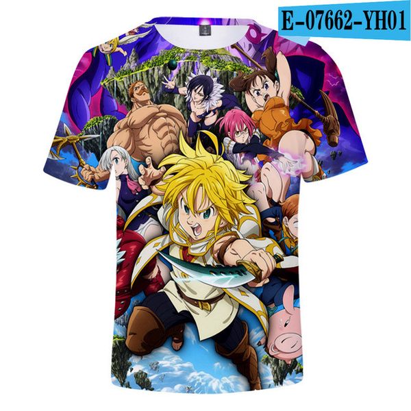 

nanatsu no taizai meliodas the seven deadly sins design nice 3d print shirts funny comics anime men clothing