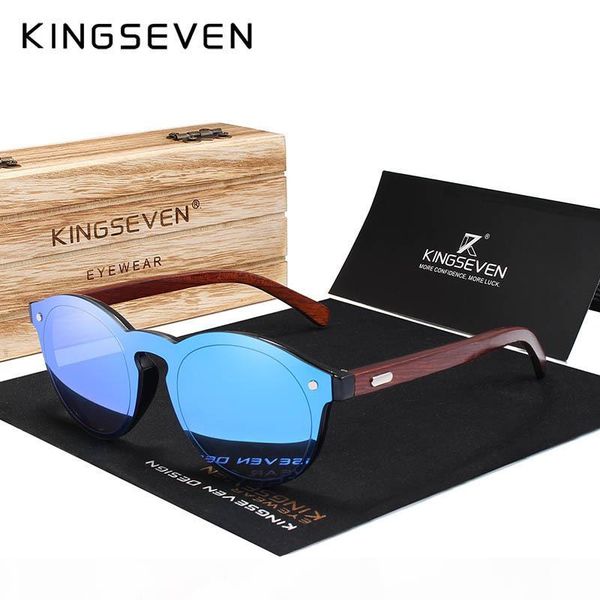

kingseven design 2018 natural handmade wood sunglasses men sun glasses women brand design original rosewood glasses oculo mx190723, White;black