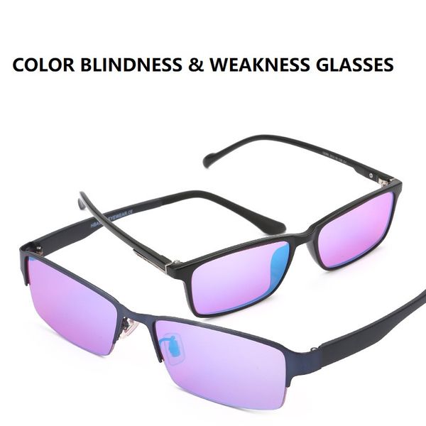

red &green color blindness, weakness correction glasses,for daily use,print,drive,see maps,can be customized prescription lenses, White;black