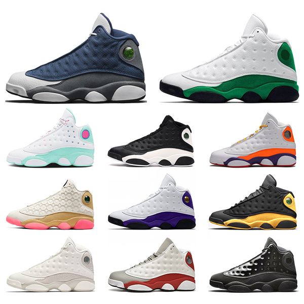 

jumpman 13 13s basketball shoes flint playground lucky green chicago bred mens trainers athletic sports sneakers size 36-47
