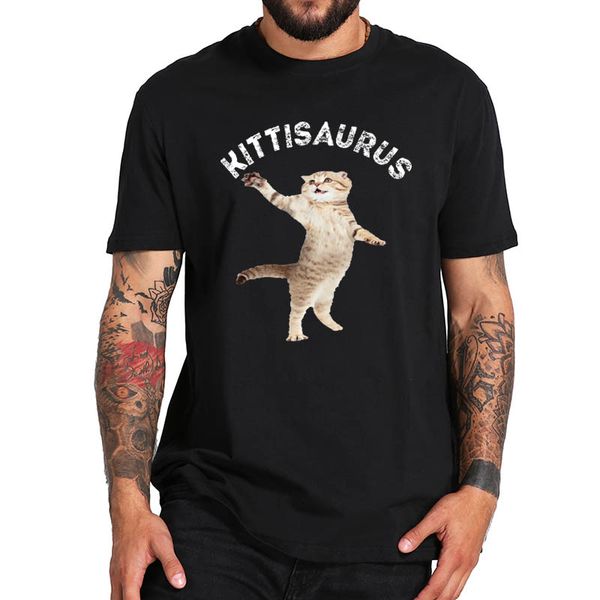 

kittisaurus t shirt funny tshirt short sleeve o-neck tee novelty cute japan tshirt eu size 100% cotton