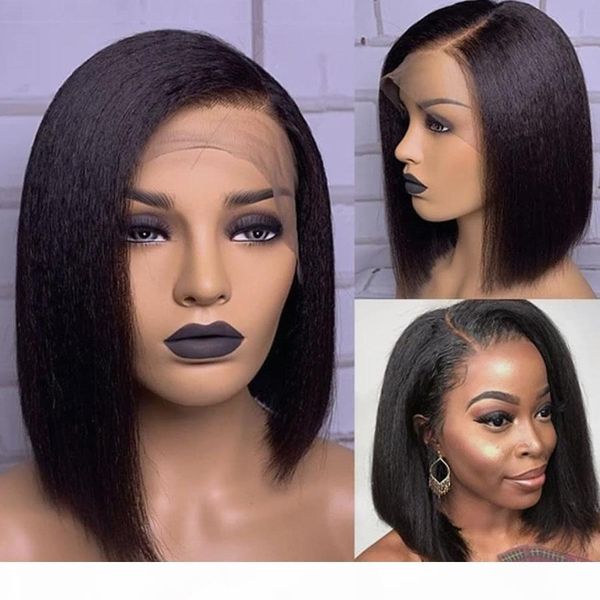 

full lace wig indian short bob yaki straight human hair wigs for black women 13x6 transparent lace front wigs 360 lace frontal wigs