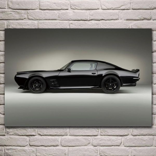 

paintings pontiac firebird 1970 retro customized muscle car fabric poster living room home wall decorative canvas silk art prints kj045