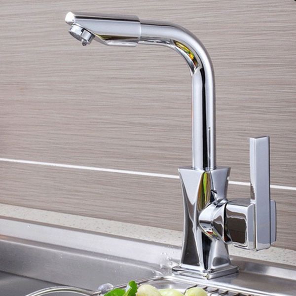 

360 degrees rotatable basin faucet modern mixer tap bathroom single hole kitchen