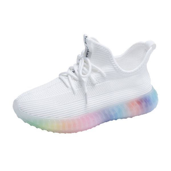 

2020 осень кроссовки обувь женщина красочные женская обувь узелок мягкие bottom студенты mesh дышащие летучий повседневный plus размер, Black