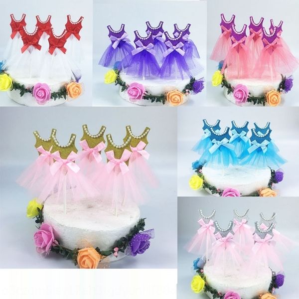 

decorative gauze skirt dessert card wedding card party shining pearl princess pearl cake cake gauze skirt 5 pack vaqas