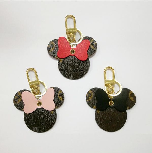 

rat year designer keychain purse pendant bags cars chains key rings for women gifts women mouse leather keychains, Silver