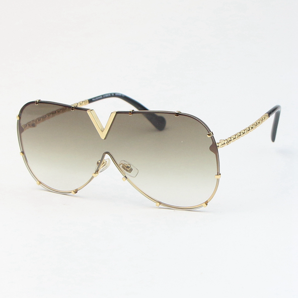 

sunglasses 2021 men drive golden metal oval large frame fashion women's glasses gradient brown lenses anti-uv400, White;black
