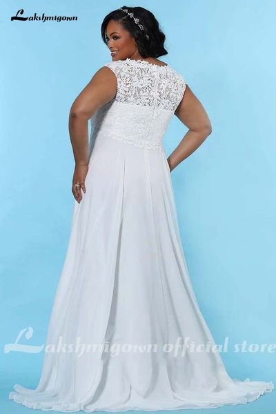 

plus size chiffon wedding dress 2020 beach wedding elegant mariage bridal dress bohemian wedding gowns, White