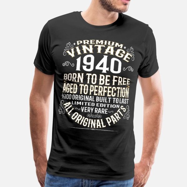 

premium vintage 1940 t shirt men printing 100% cotton crew neck cool interesting fashion spring autumn family shirt