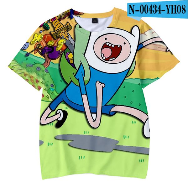 

adventure time with finn and jake short-sleeve bottoming novelty luxury 3d print shirts harajuku harajuku funny men clothing
