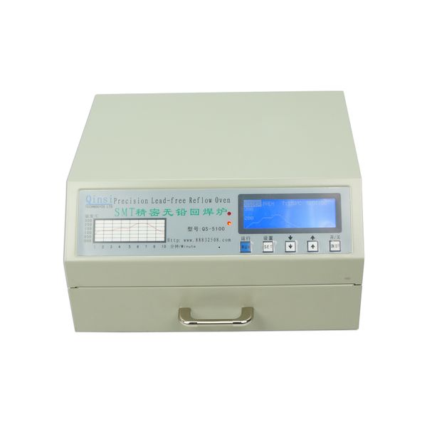 

qs-5100 deskauto soldering stove lead-smt reflow oven for smd smt rework solder ic heater infrared reflow wave oven