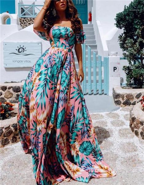 

dress casual women short sleeve summer patchwork dress designer slash neck female long dresses womens floral, Black;gray