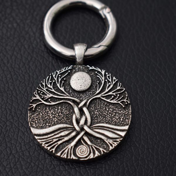 

12pcs double side sun moon fashion tree of life keychain for party gift keychains, Silver