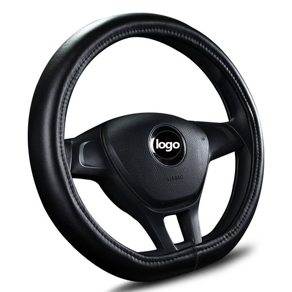 

d shape leather car steering wheel cover four seasons steering wheel hubs universal leather car interior accessories