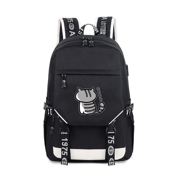 

designer-neko atsume printing backpack school travel shoulder bag backpack oxford school bags popular bag