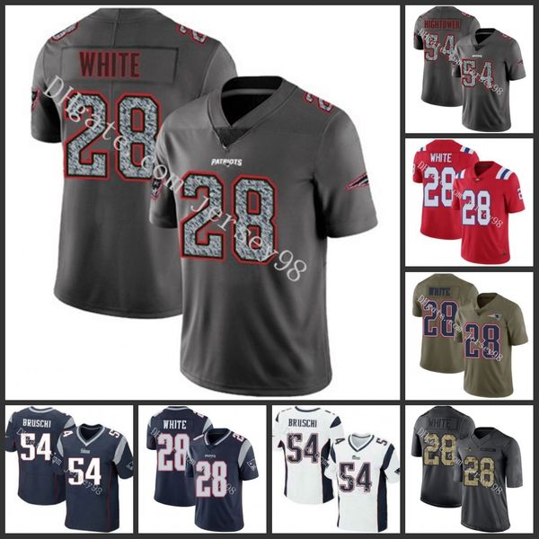

new england patriots white 54 dont'a hightower 28 james white nfl men women youthjersey, Black;red