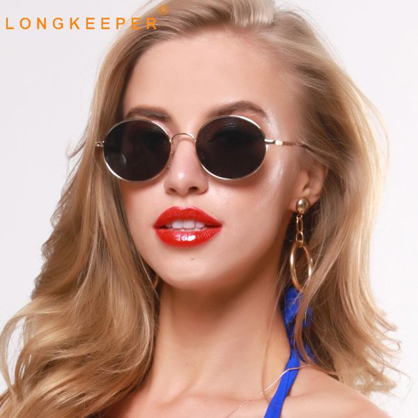 

vintage metal round sunglasses women men classic small frame sun glasses brand designer female black driving uv400 shades, White;black