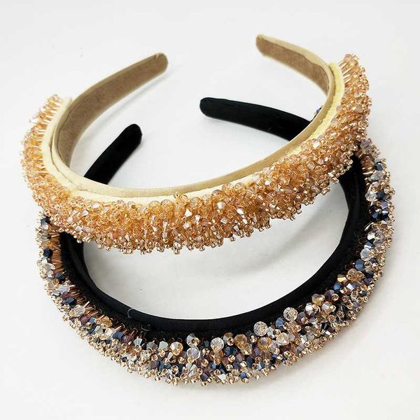 

wide stripe women hairbands cute basebands for girls women headwear women's headband with large pearls, hair accessory, Golden;silver