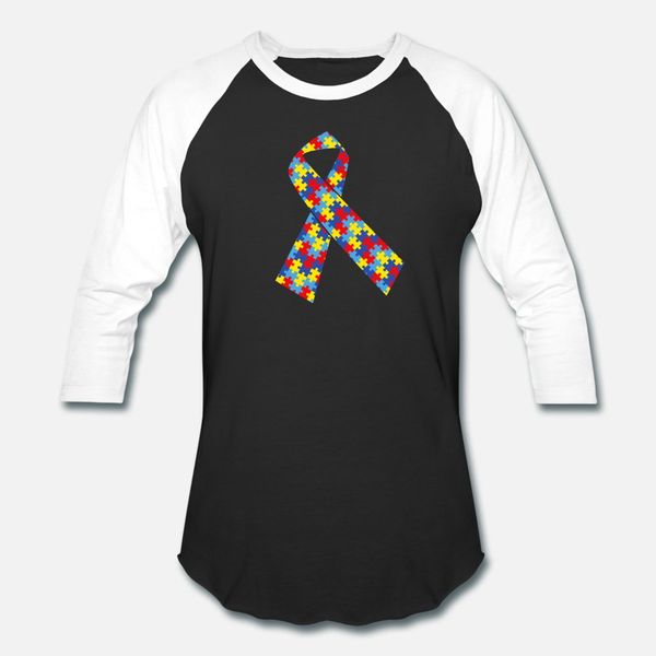 

autism ribbon t shirt men create cotton size s-3xl male gift comfortable spring autumn cool shirt