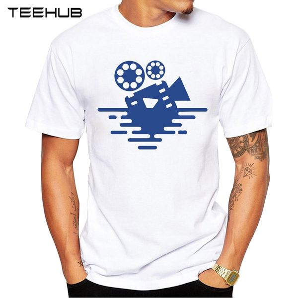 

2019 teehub new cool men's fashion camera video design t-shirt short sleeve o-neck hipster tee