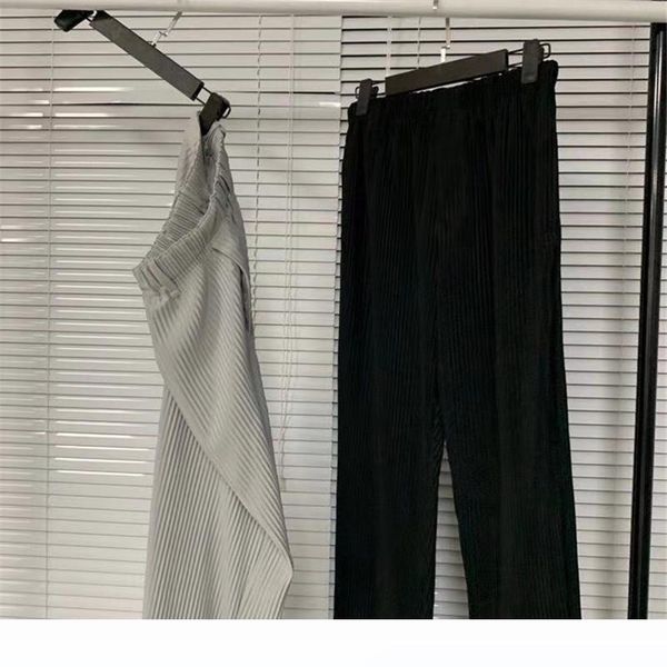 

pleated sweatpants men women 1 solid color joggers drawstring streetwear pants trousers, Black